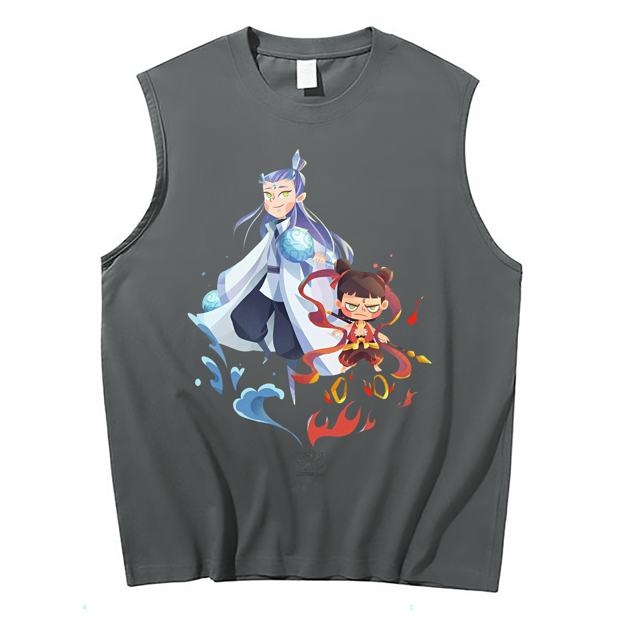 （画像用） Ne Zha 2 ナタ 魔童の大暴れ コットン100％タンクトップ（フロントプリント）